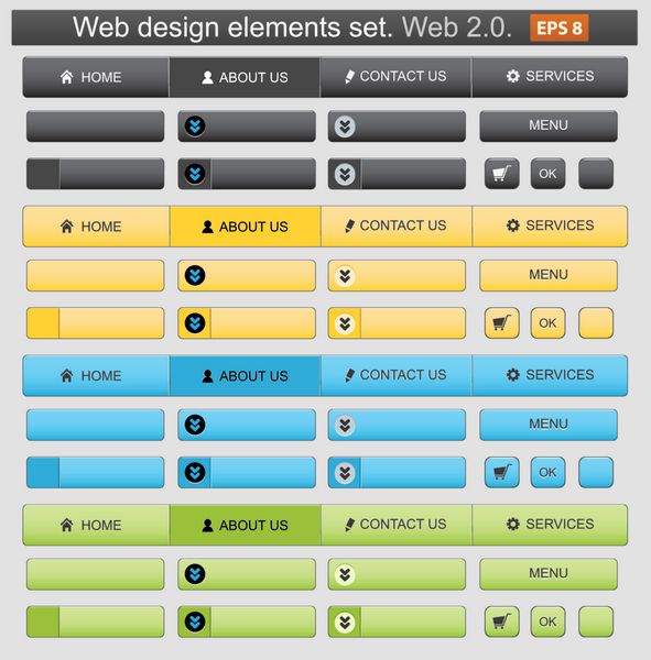 مجموعه عناصر طراحی وب سایت