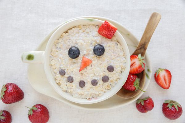 صبحانه جو دوسر فرنی آدم برفی هنر غذایی سرگرم کننده کریسمس برای بچه ها