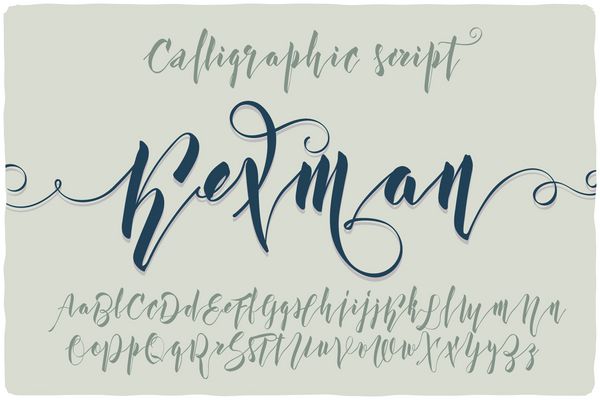 فونت خط خوشنویسی زیبا به نام Kexman با فرهای زیبا