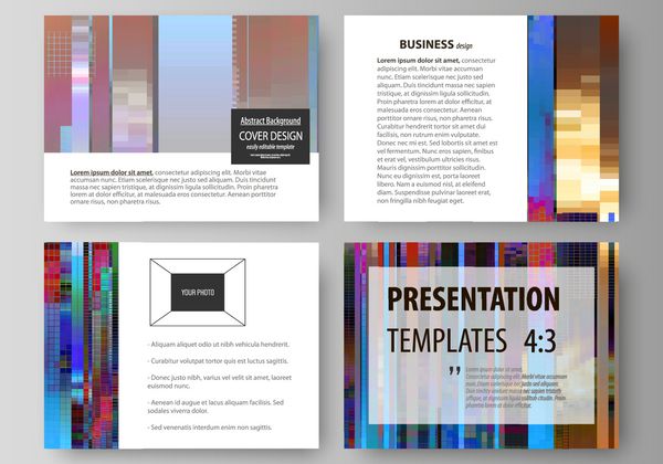 الگوهای تجاری برای اسلایدهای ارائه طرح بندی انتزاعی در طراحی وکتور پس‌زمینه ایراد شده از موزاییک پیکسلی رنگارنگ خرابی دیجیتال خطای سیگنال خرابی تلویزیون پس‌زمینه نقص مرسوم مد روز