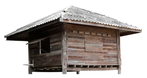 ترکیب خانه چوبی قدیمی جدا شده
