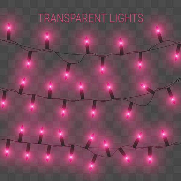 چراغ های درخشان برای تعطیلات گلدسته براق شفاف