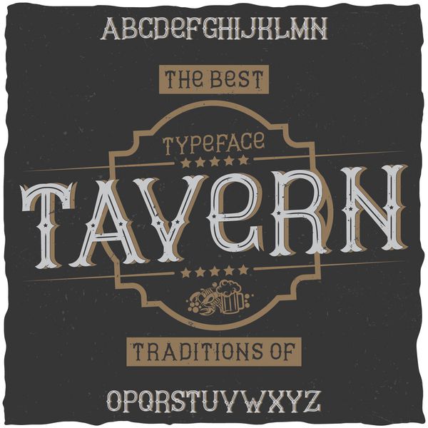 فونت لیبل قدیمی با نام Tavern