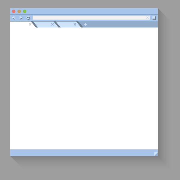 الگوی وکتور مسطح مرورگر وب با فضای کپی سفید