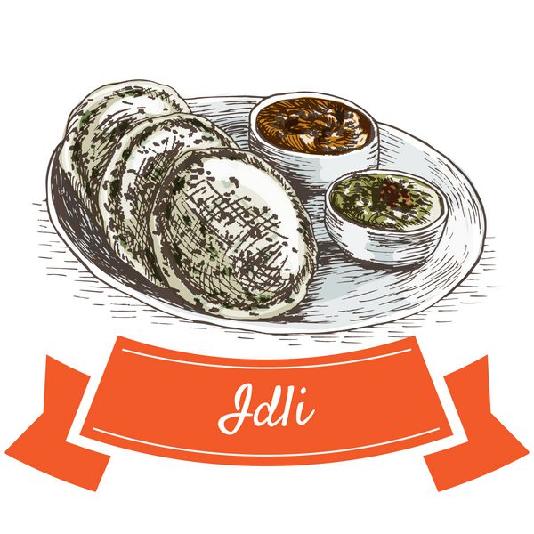 Idli تصویر رنگارنگ