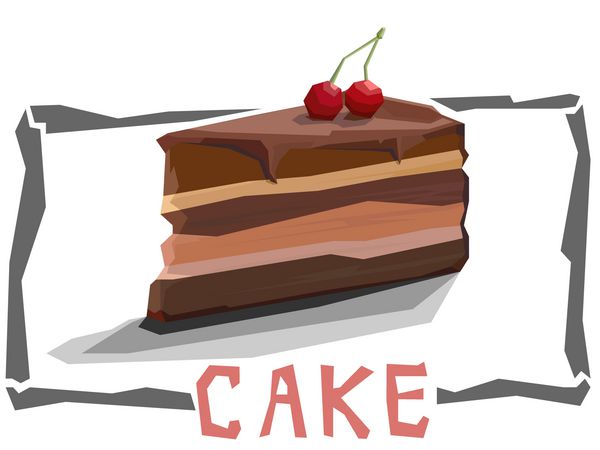 وکتور تصویر ساده تکه کیک