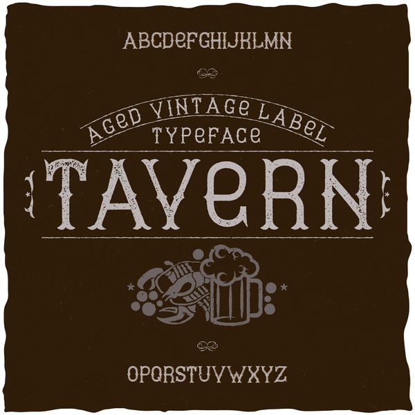 فونت لیبل قدیمی با نام Tavern