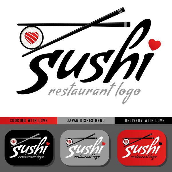 الگوی لوگو رستوران سوشی