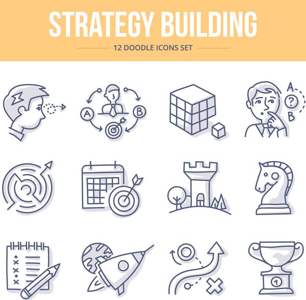 نمادهای Doodle Building Strategy
