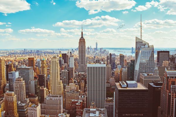 شهر نیویورک برگرفته از هلیکوپتر