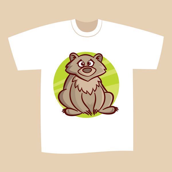 طرح چاپ تی شرت خرس