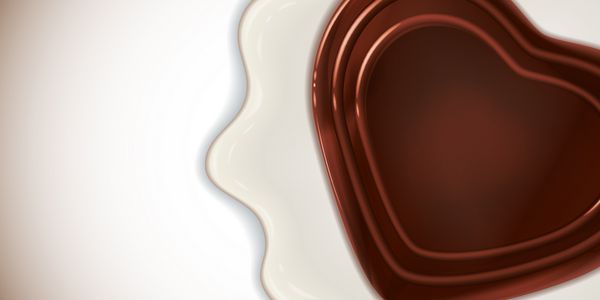 تصویر وکتور آب نبات شکلاتی به شکل قلب برای طرح شما