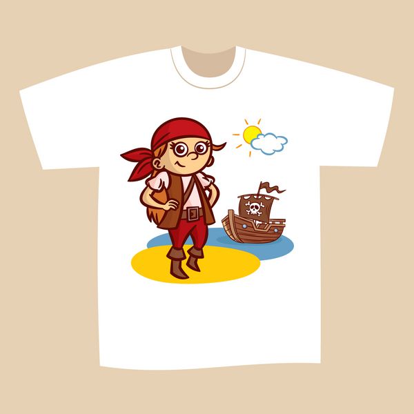 طرح چاپ تی شرت دزدان دریایی
