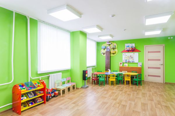 اتاق بازی سبز در مهد کودک