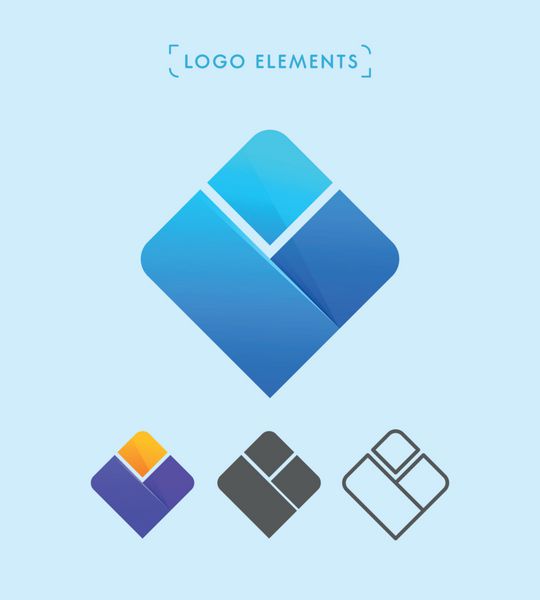 طراحی لوگوی اوریگامی انتزاعی عناصر هویت شرکتی