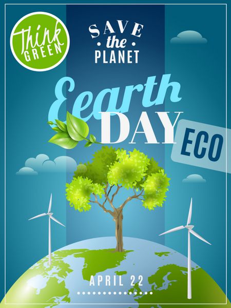 پوستر آگاهی از محیط زیست روز زمین