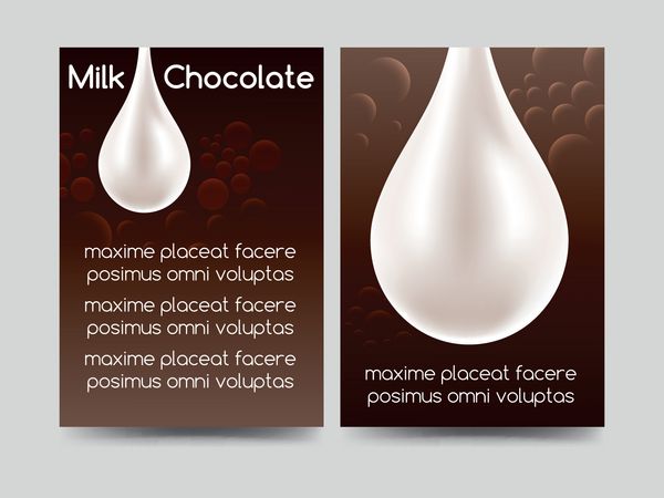 طرح قالب بروشور شکلات شیری وکتور