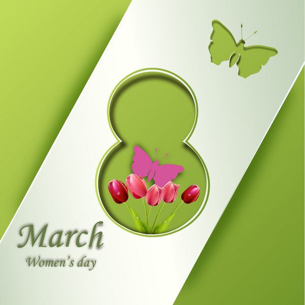 الگوی کارت تبریک روز زن 8 مارس
