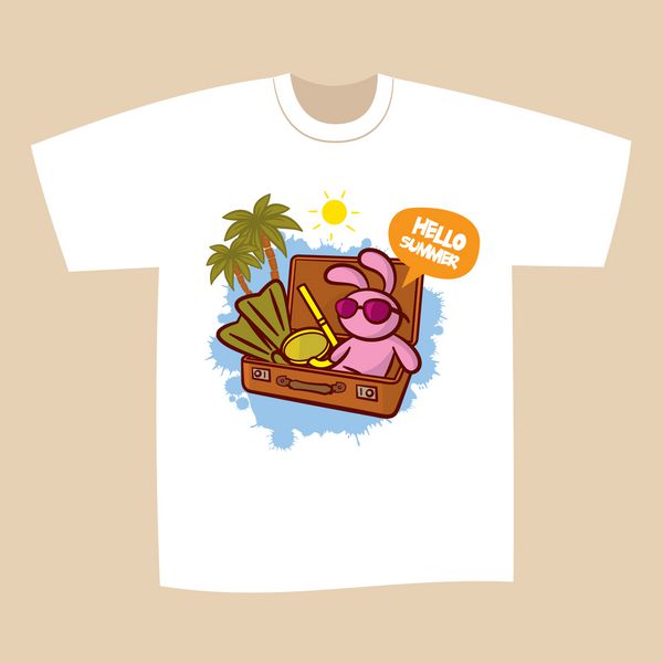 طراحی چاپ تی شرت تعطیلات تابستانی