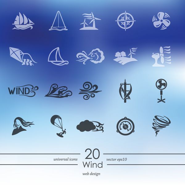 مجموعه ای از نمادهای باد