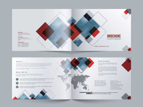 طراحی بروشور چهار صفحه برای تجارت