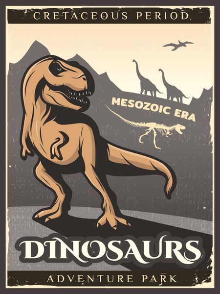 پوستر دایناسور قدیمی