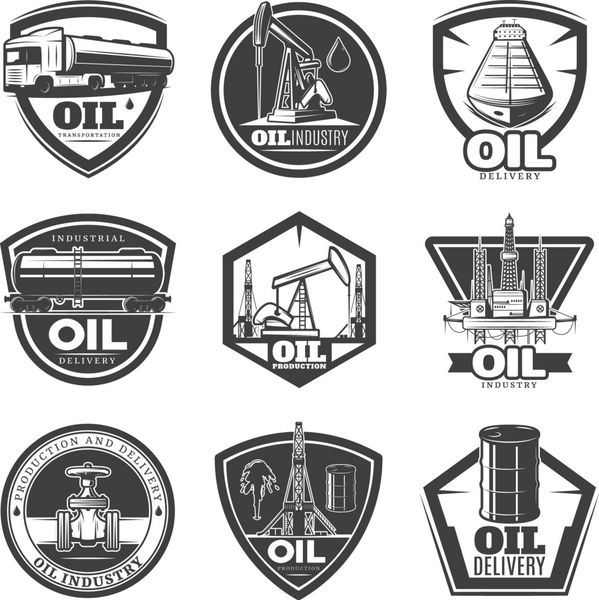 برچسب های تک رنگ صنعت نفت