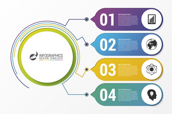 الگوی گزارش اینفوگرافیک مفهوم تجاری بردار