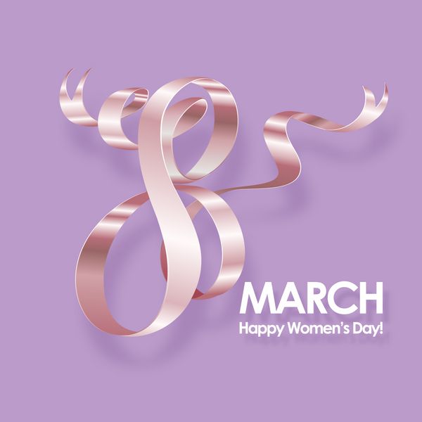 کارت تبریک 8 مارس روز جهانی زن قالب پس زمینه وکتور