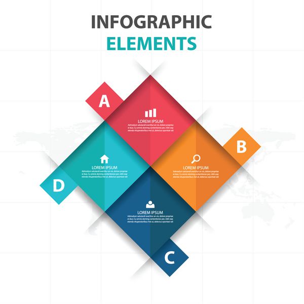 عناصر اینفوگرافیک کسب و کار مثلث انتزاعی وکتور طرح مسطح قالب ارائه برای تبلیغات بازاریابی طراحی وب