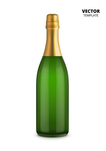 جدا شده وکتور بطری شامپاین