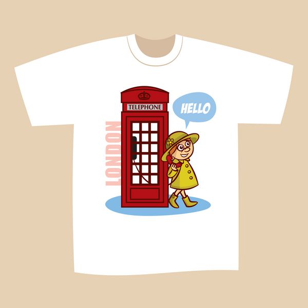 طرح چاپ تی شرت لندن