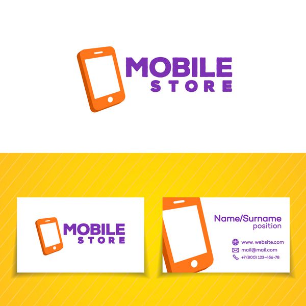 مجموعه قالب لوگو فروشگاه موبایل با گوشی در زمینه سفید می تواند برای فروشگاه موبایل خدمات تلفن و تعمیر استفاده شود ایده آل برای طراحی کسب و کار شما وکتور
