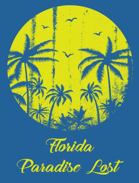 طراحی گرافیکی سه راهی تابستانی فلوریدا