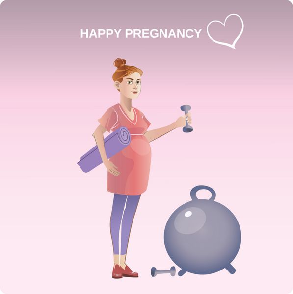 کارتون مفهوم بارداری سالم