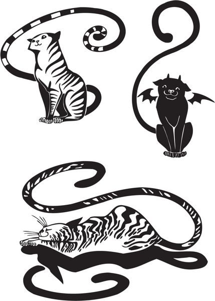 گربه های سبک - مجموعه وکتور