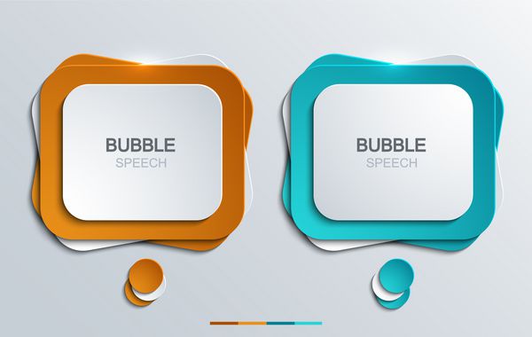 مجموعه نمادهای گفتار حباب مدرن وکتور
