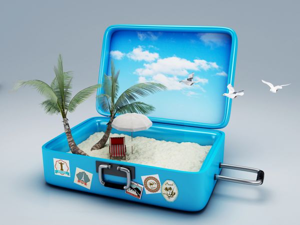 چمدان سفر تعطیلات ساحلی