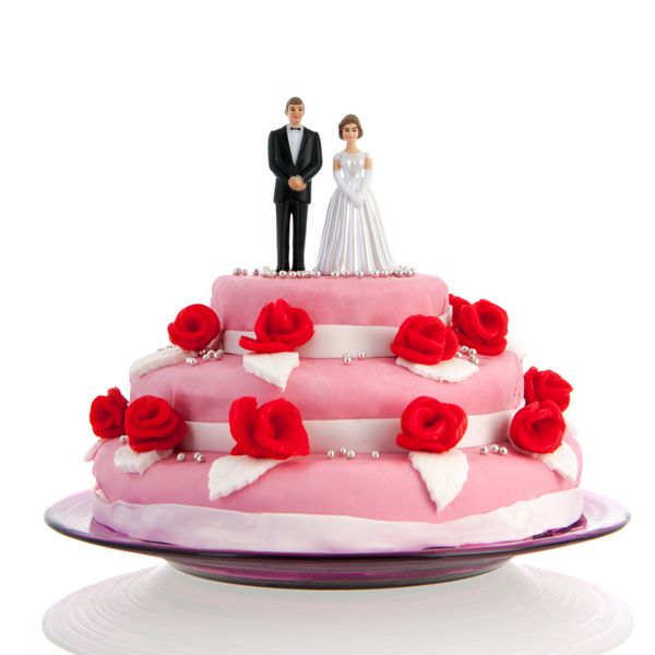 کیک عروسی با زوج
