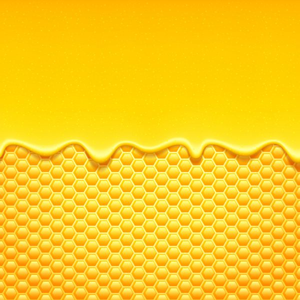 الگوی زرد با لانه زنبوری و چکه های عسلی