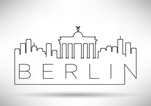 طراحی تایپوگرافی خط سیلوئت شهر برلین