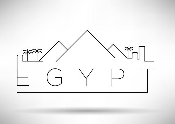 طراحی تایپوگرافی خط سیلوئت مصر