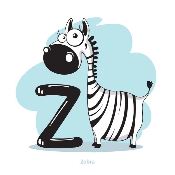کارتون الفبا - حرف Z با گورخر خنده دار