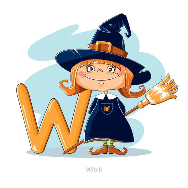 کارتون الفبا - حرف W با جادوگر خنده دار