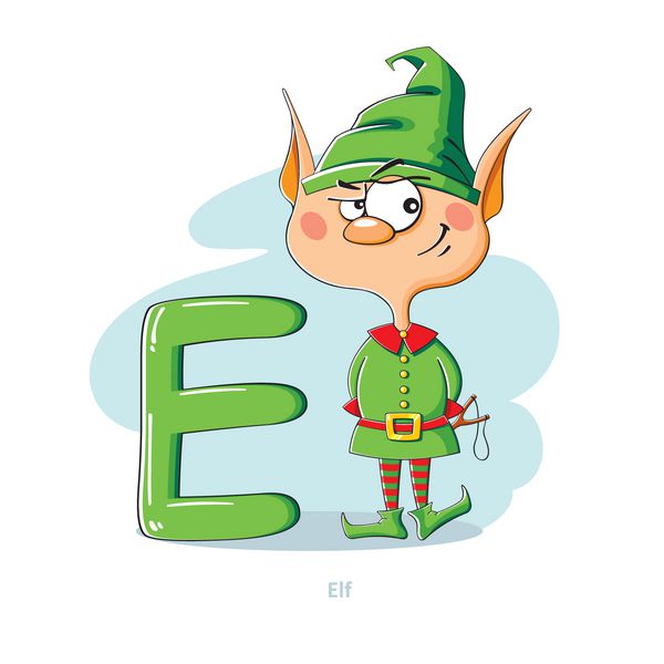 کارتون الفبا - حرف E با جن خنده دار