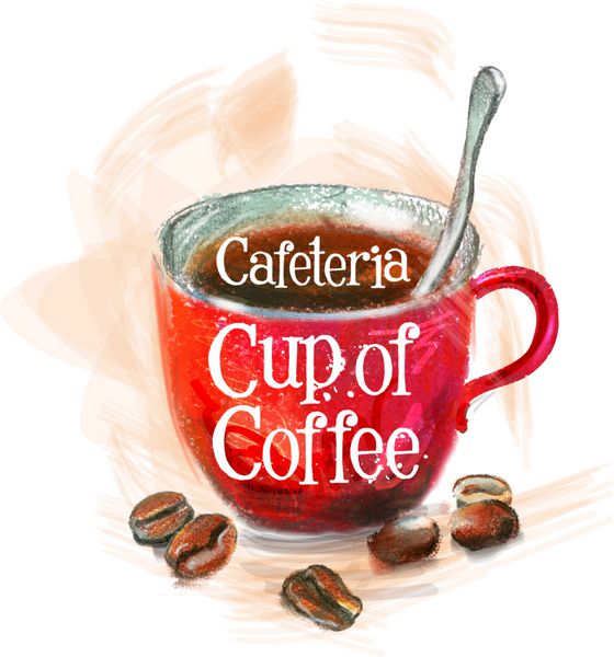 الگوی طراحی لوگو وکتور قهوه تازه نوشیدنی گرم یا کافه تریا