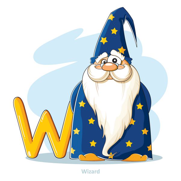 کارتون الفبا - حرف W با جادوگر خنده دار