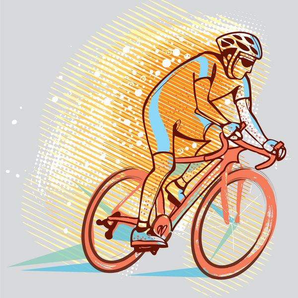 تصویر دوچرخه سواری در حال دوچرخه سواری
