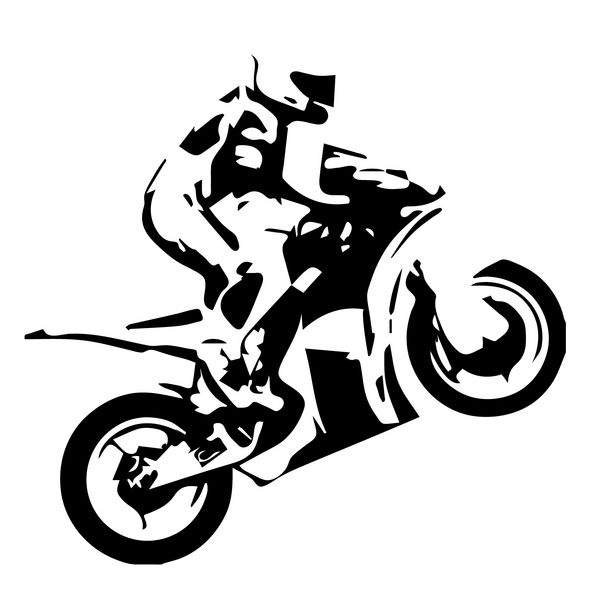 چرخ موتور سیکلت قهرمان موتور سیکلت جشن می گیرد