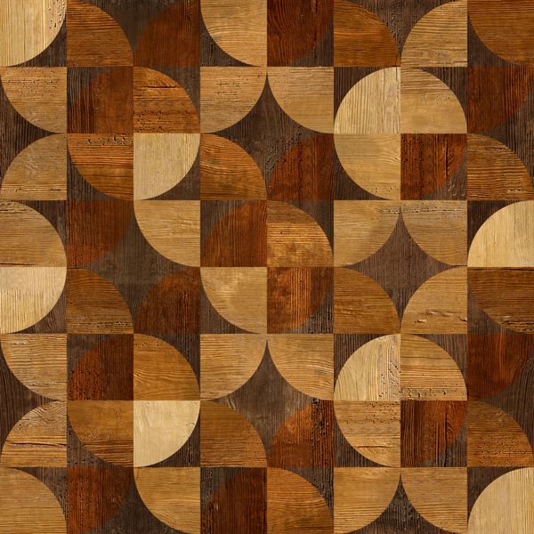 الگوی پوشش انتزاعی - دکور دیوار داخلی - کاشی های تزئینی - سبک هندسی - زمینه بدون درز - رنگ های مختلف - سطح چوب - بافت تکراری